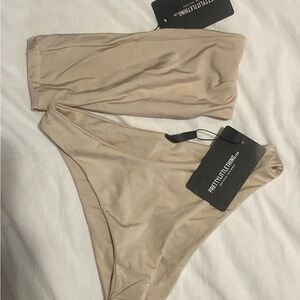 PrettyLittleThing Beige Bikini Set